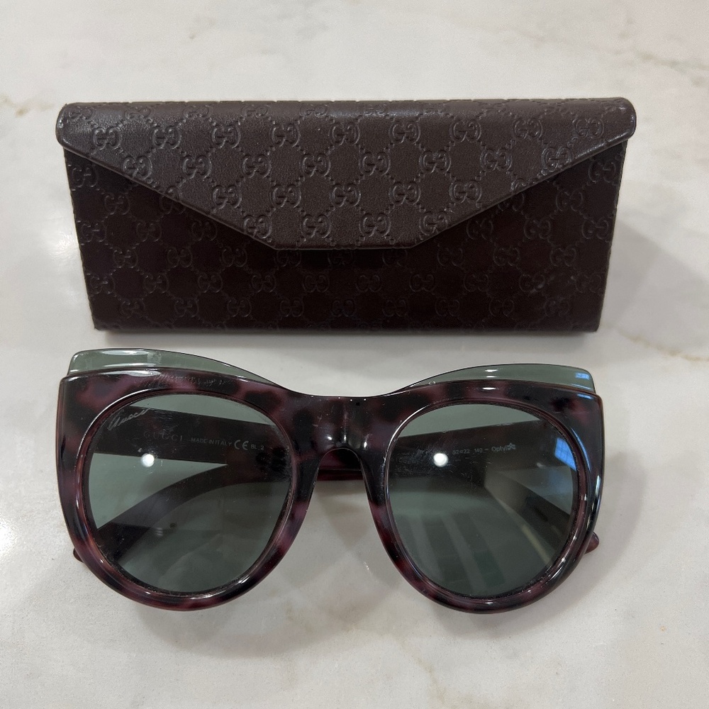 Gucci semi cat eye sunglasses